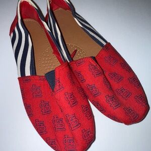 St Louis Cardinals MLB Red and Blue Flats